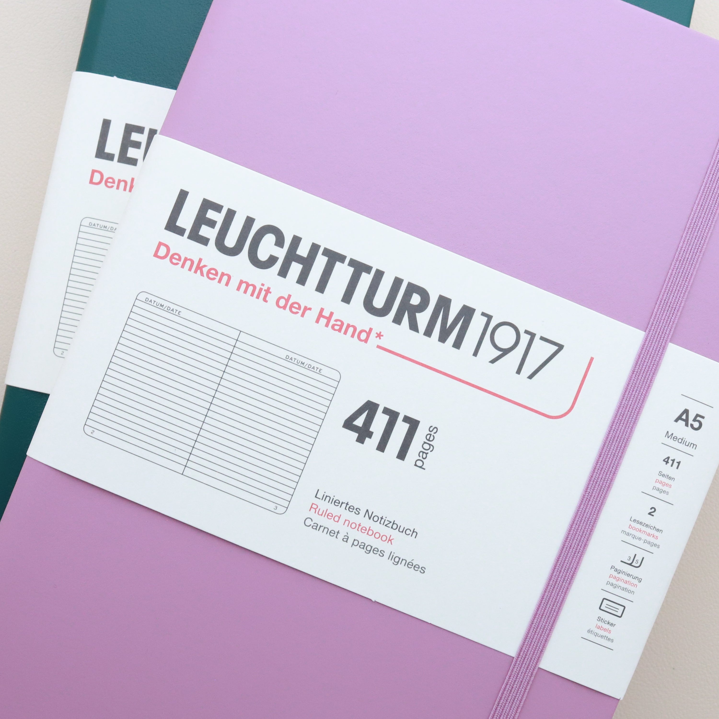 Leuchtturm Hardcover 411P Ruled Notebook