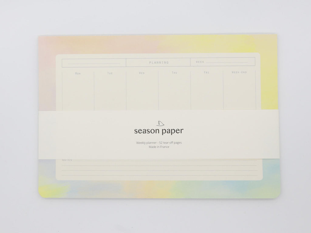 Floral Weekly Desk Pad