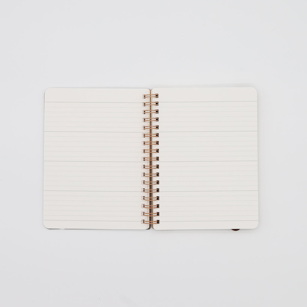 Midori Grain Leather Spiral Notebook B6